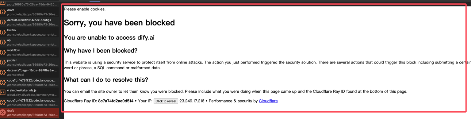 Cloudflare WAF blocking