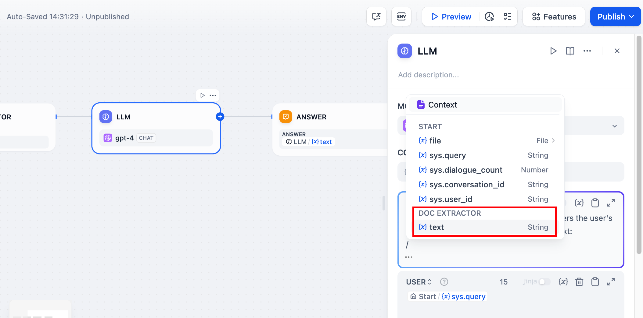 Document processing setup